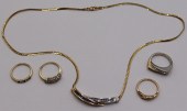 JEWELRY. 14KT GOLD AND DIAMOND