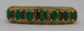 JEWELRY. 14KT GOLD AND EMERALD