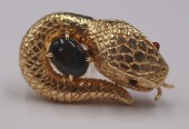 JEWELRY. 14KT GOLD AND GEM SNA