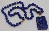 JEWELRY. 14KT GOLD AND LAPIS L