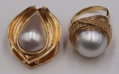 JEWELRY. 14KT GOLD AND MABE PE