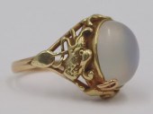 JEWELRY. 14KT GOLD AND MOONSTO