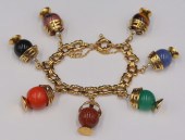 JEWELRY. 14KT GOLD AND POLISHE
