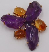 JEWELRY. 14KT GOLD AND POLISHE