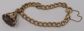 JEWELRY. 14KT GOLD BRACELET AN