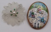 JEWELRY. 14KT GOLD BROOCH GROU