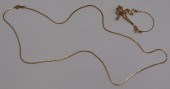 JEWELRY. 14KT GOLD CHAIN AND F