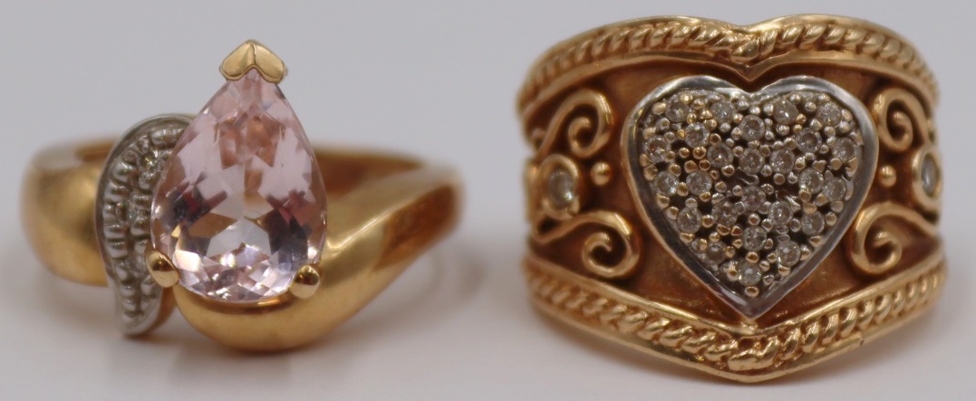 JEWELRY. 14KT GOLD COCKTAIL RING