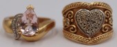 JEWELRY. 14KT GOLD COCKTAIL RI