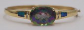 JEWELRY. 14KT GOLD, COLORED GE