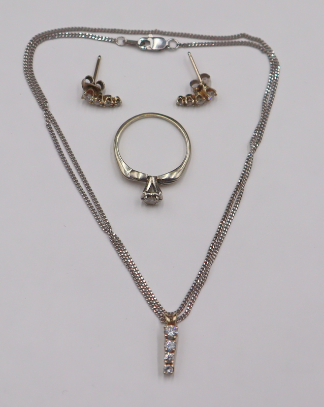 JEWELRY. 14KT GOLD DIAMOND ACCENTED