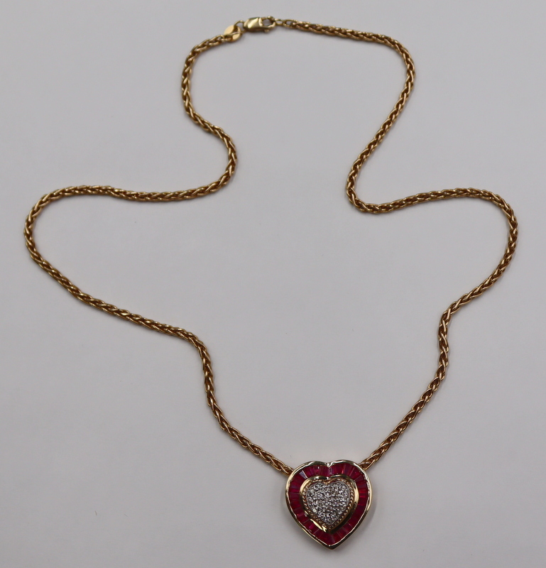 JEWELRY. 14KT GOLD DIAMOND AND
