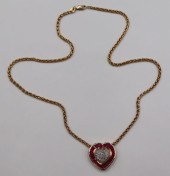 JEWELRY. 14KT GOLD DIAMOND AND