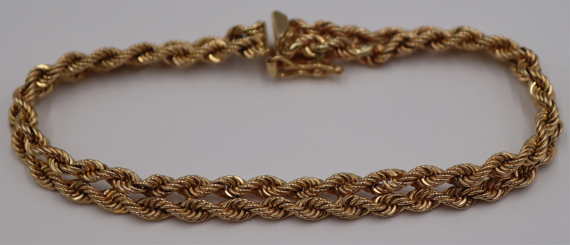 JEWELRY. 14KT GOLD DOUBLE ROPE