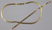 JEWELRY. 14KT GOLD HERRINGBONE