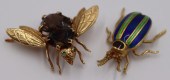 JEWELRY. 14KT GOLD INSECT BROO