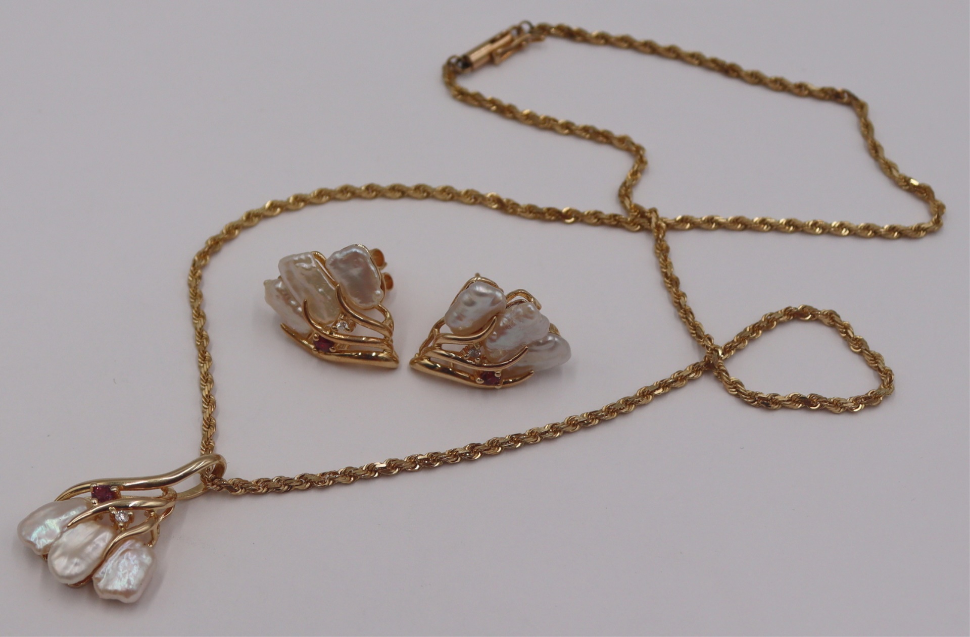 JEWELRY. 14KT GOLD, KESHI PEARL,