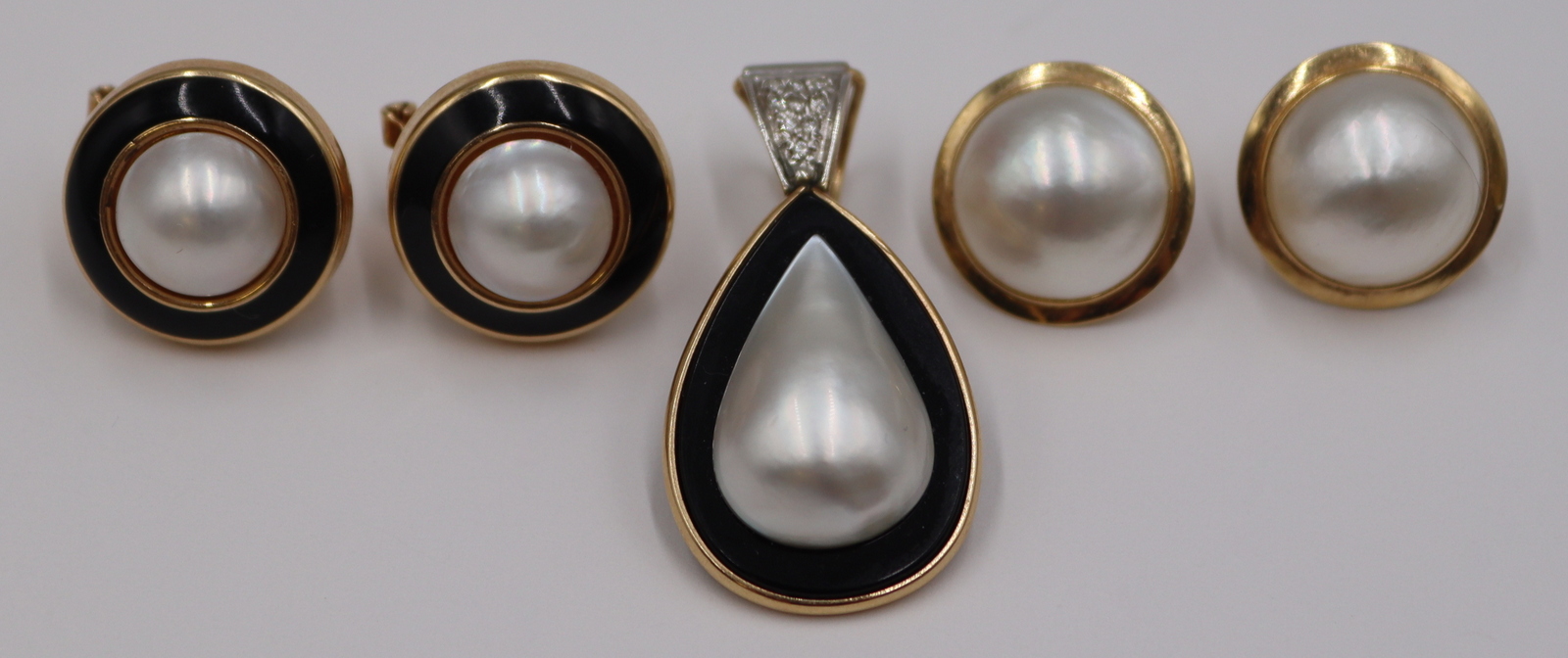 JEWELRY. 14KT GOLD, MABE PEARL
