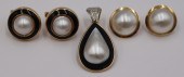 JEWELRY. 14KT GOLD, MABE PEARL