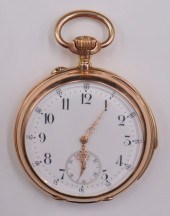 JEWELRY. 14KT GOLD MINUTE REPE