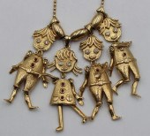 JEWELRY. 14KT GOLD NECKLACE AN