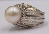 JEWELRY. 14KT GOLD, PEARL AND