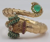 JEWELRY. 14KT GOLD RAM'S HEAD