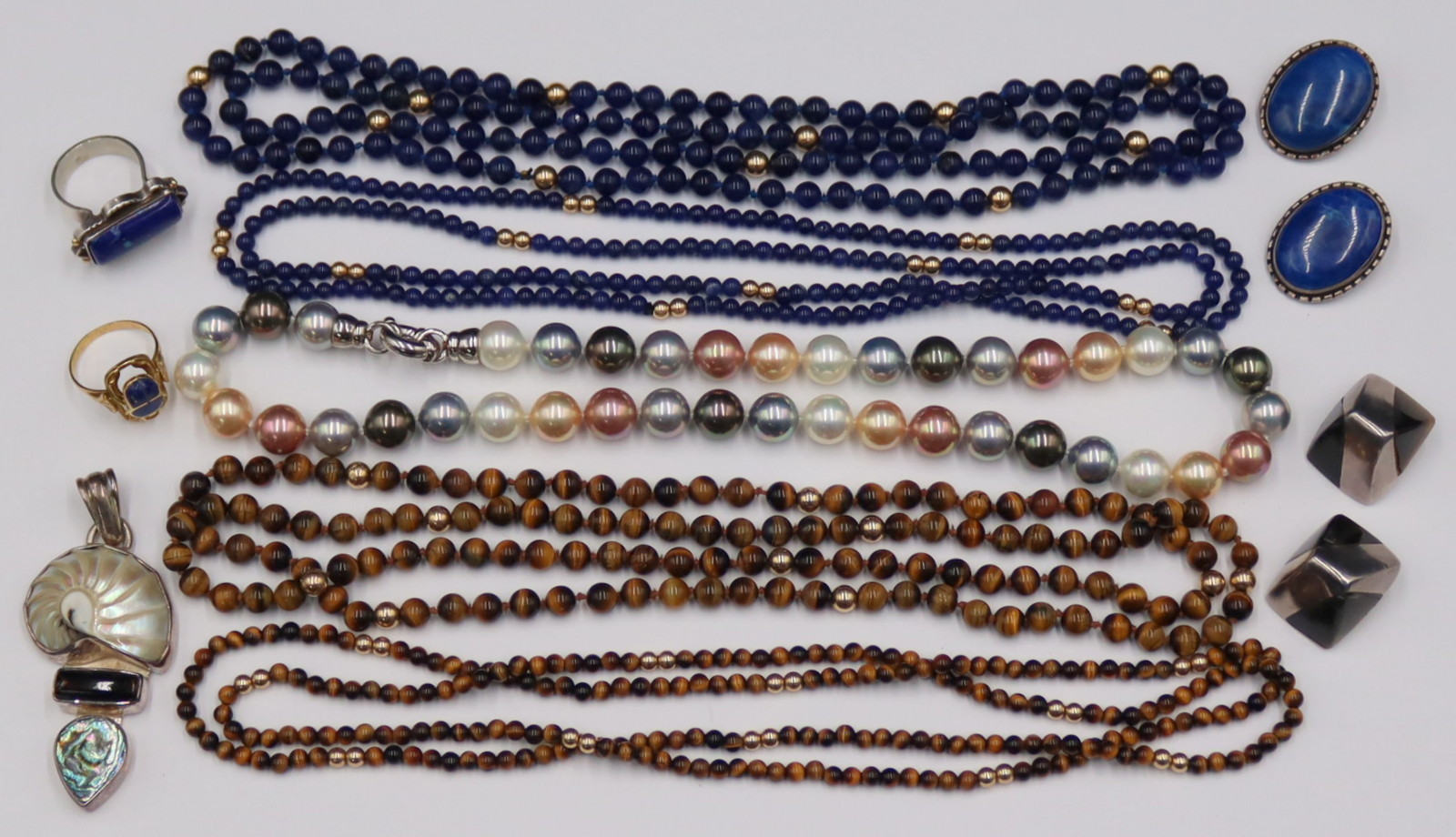 JEWELRY. 14KT GOLD, STERLING, AND