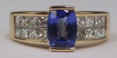 JEWELRY. 14KT GOLD, TANZANITE,