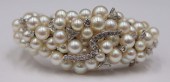 JEWELRY. 14KT PEARL AND DIAMON