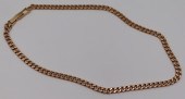 JEWELRY. 14KT ROSE GOLD CUBAN