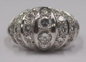 JEWELRY. 14KT WHITE GOLD AND D