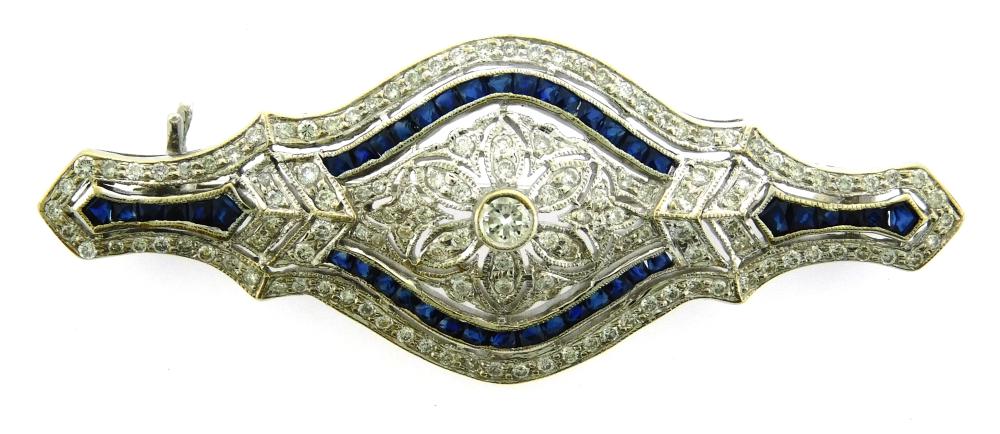 JEWELRY: 18K ART DECO DIAMOND AND
