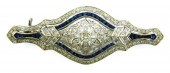 JEWELRY: 18K ART DECO DIAMOND
