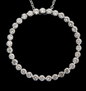 JEWELRY: 18K DIAMOND CIRCLE ET