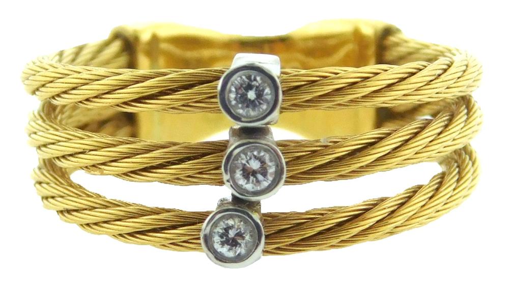 JEWELRY: 18K DIAMOND RING,