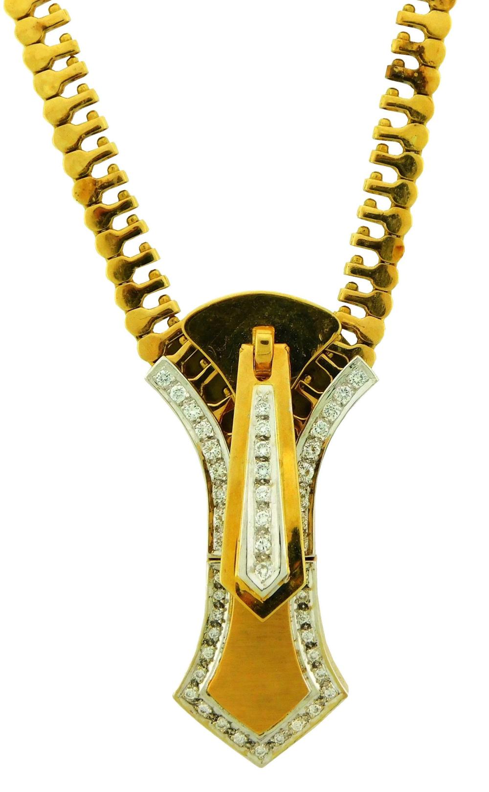 JEWELRY: 18K DIAMOND ZIPPER