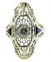 JEWELRY: 18K EDWARDIAN DIAMOND