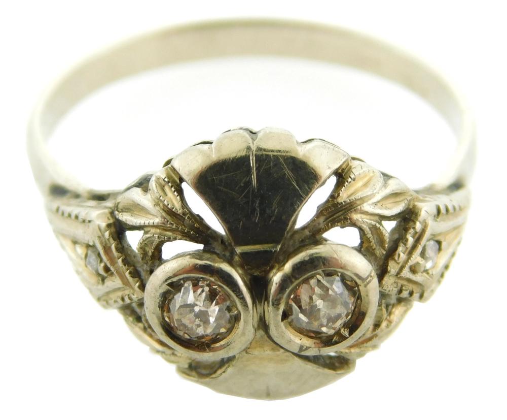 JEWELRY: 18K EDWARDIAN DIAMOND