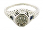 JEWELRY: 18K EDWARDIAN DIAMOND