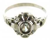 JEWELRY: 18K EDWARDIAN DIAMOND
