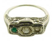JEWELRY: 18K EDWARDIAN DIAMOND