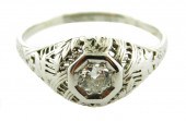 JEWELRY: 18K EDWARDIAN FILIGRE