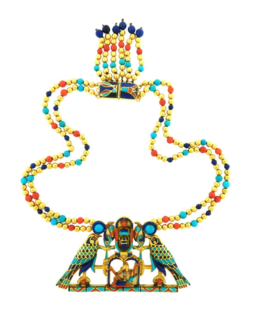 JEWELRY: 18K EGYPTIAN MOTIF