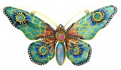 JEWELRY: 18K ENAMELED OPAL AND