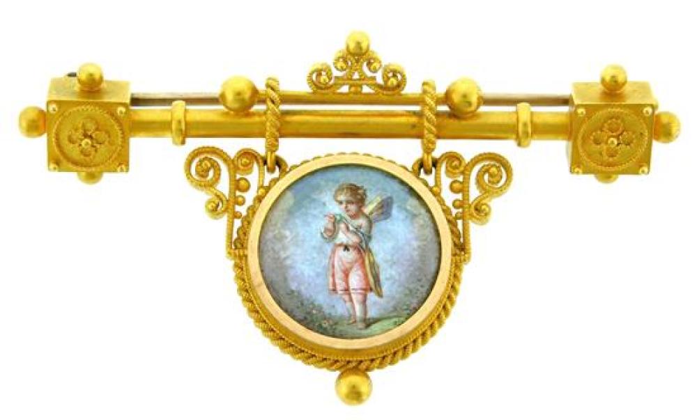 JEWELRY: 18K GOLD ANTIQUE,