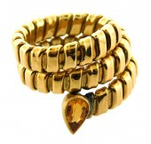 JEWELRY: 18K GOLDEN SAPPHIRE C