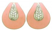 JEWELRY: 18K PINK ENAMEL AND D