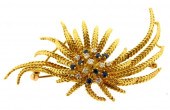 JEWELRY: 18K SAPPHIRE AND DIAM