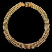 JEWELRY: 18K TURQUOISE AND GAR